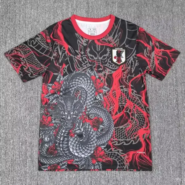 Adidas Japan National Team Dragon Print Jersey Black / Red - 1