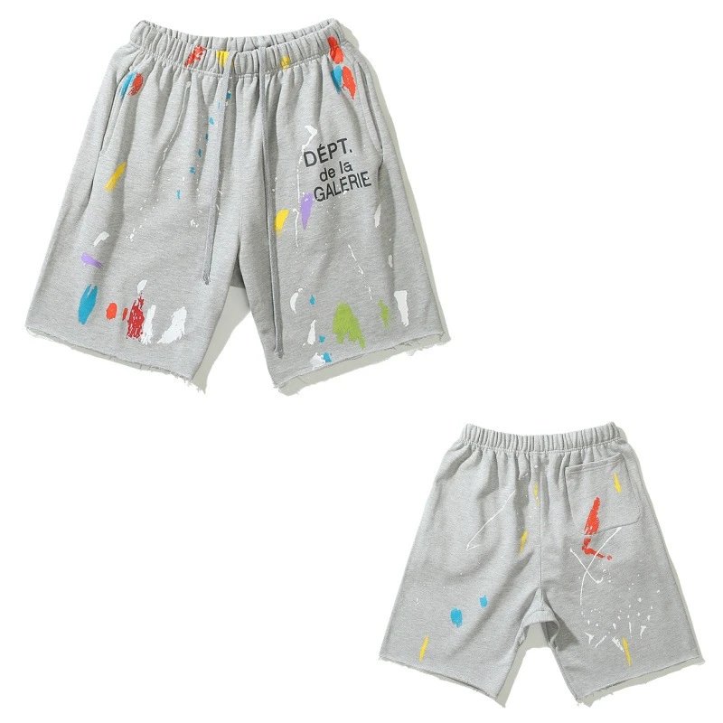 Gallery Dept Paint Splatter Shorts Olive Green Shorts - 6