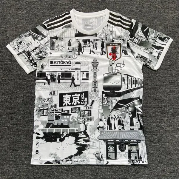 Adidas x Japan Football Association Tokyo Cityscape Graphic T-Shirt - 1