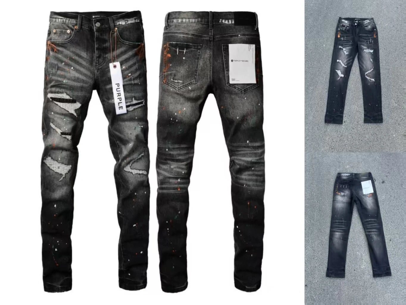 Amiri Acid Wash Distressed Slim Fit Jeans - 26