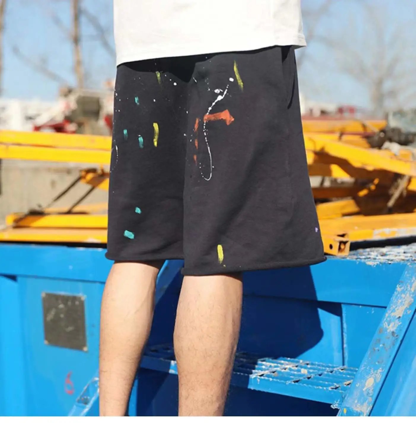 Gallery Dept Paint Splatter Shorts Olive Green Shorts - 26