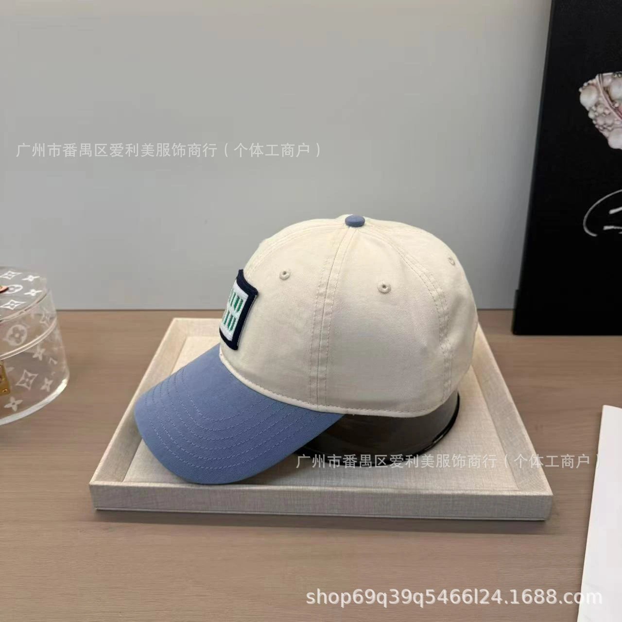 Miu Miu Logo Patch Baseball Cap Pink and Brown - 6