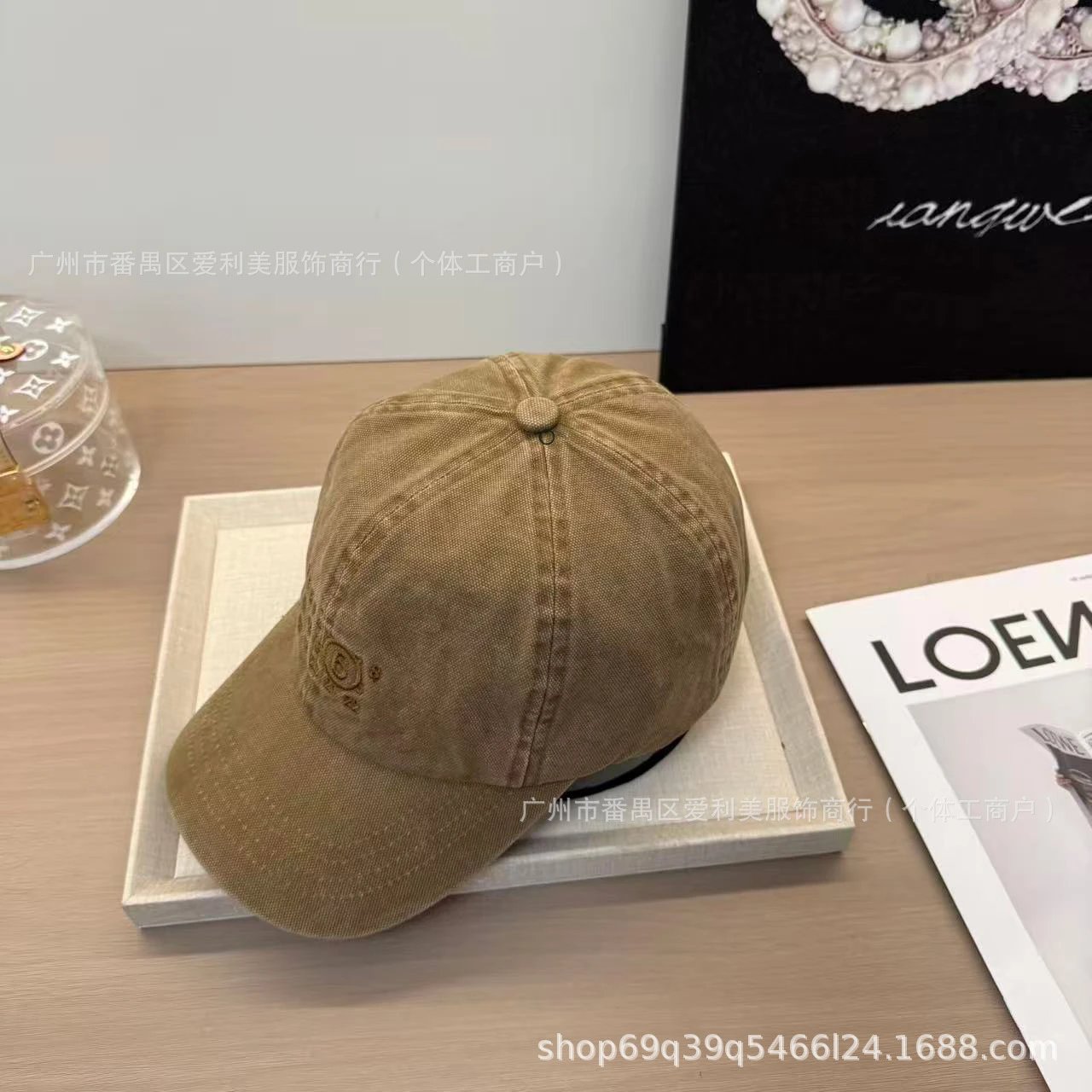 Design Baseball Cap Army Green Washed Cotton Cap - 14