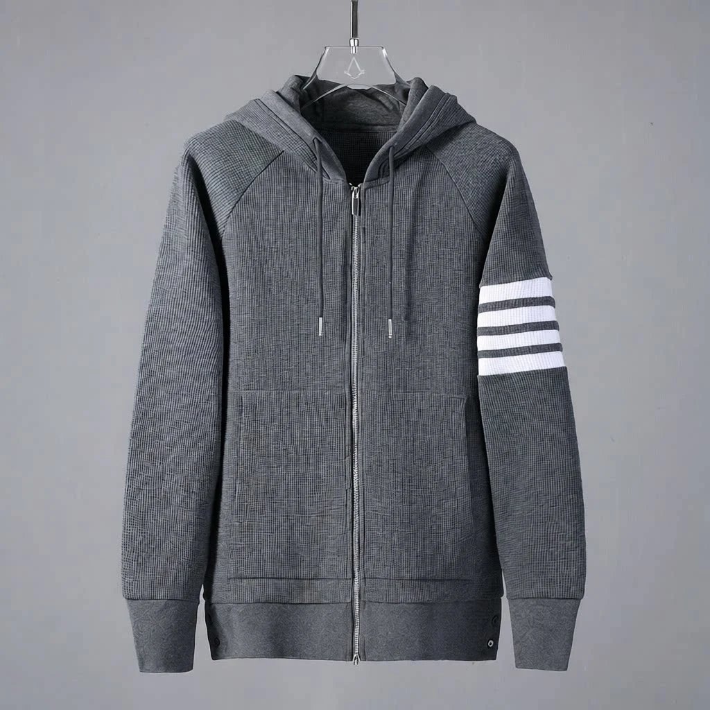 Thom Browne 4-Bar Stripe Hoodie Gray - 2