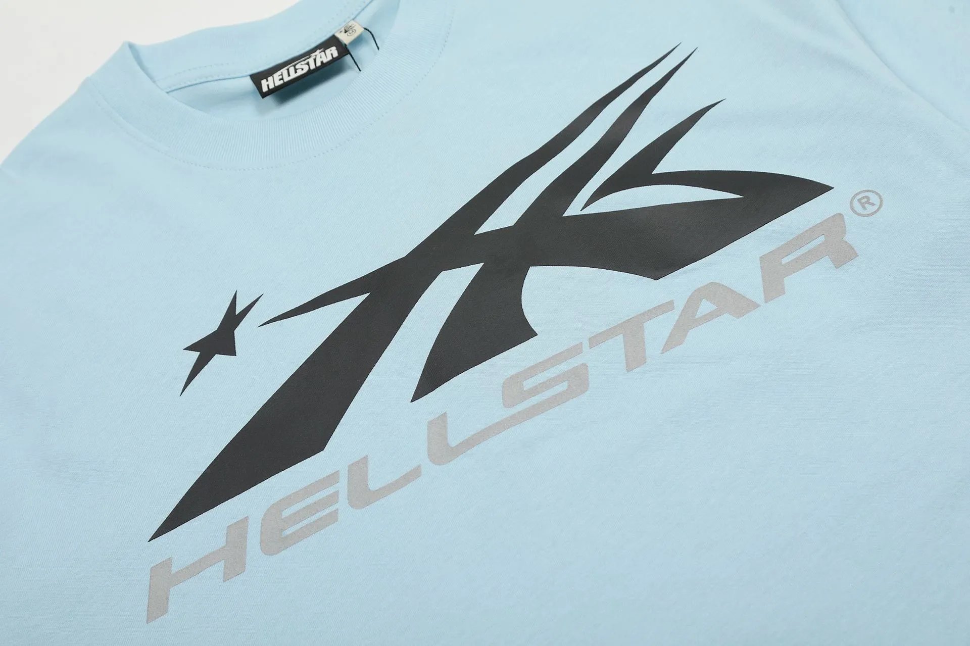 Hellstar World Tour 3005 Oversized Graphic T-Shirt Light Blue - 18