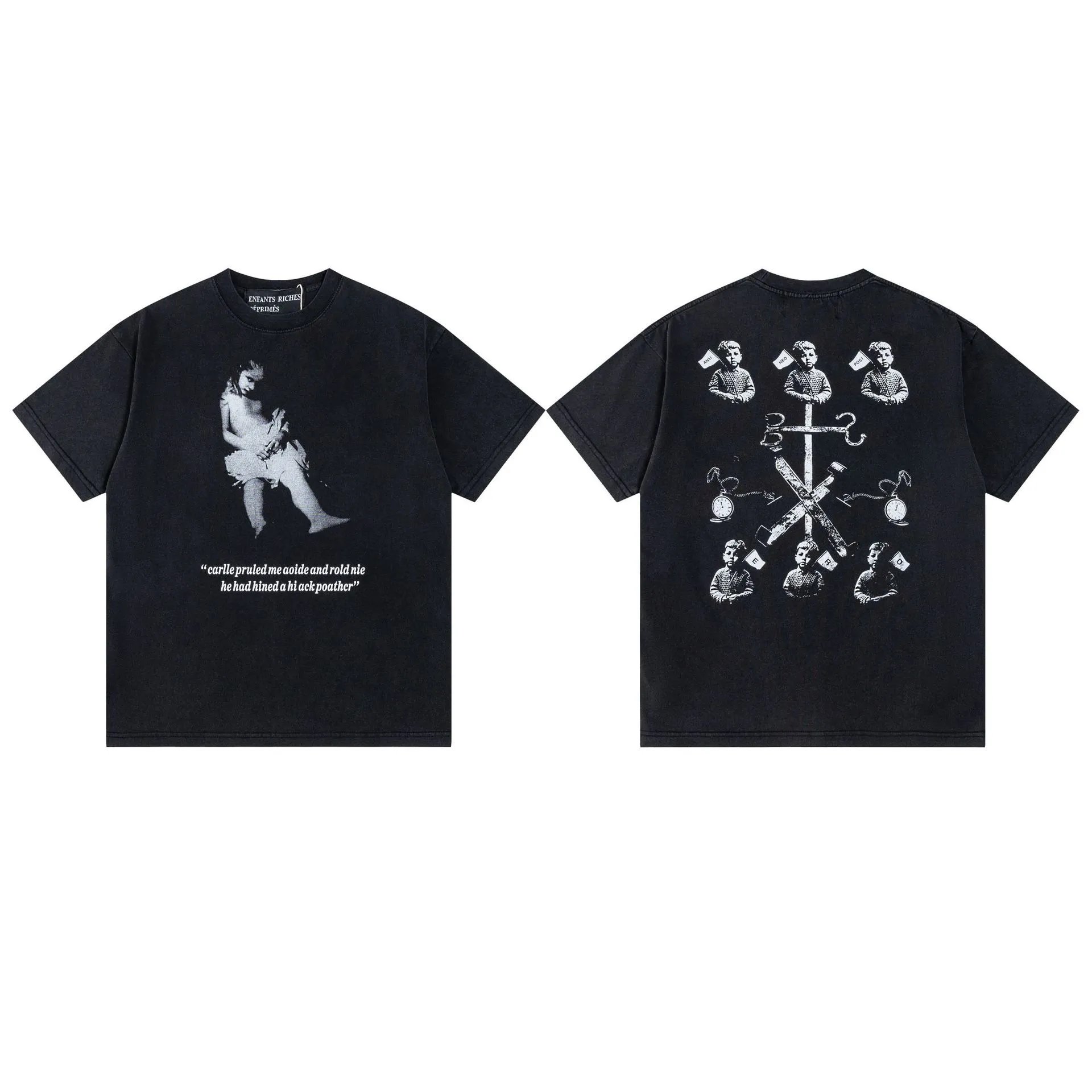 Enfants Riches Déprimés Graphic Print Black T-Shirt - 26