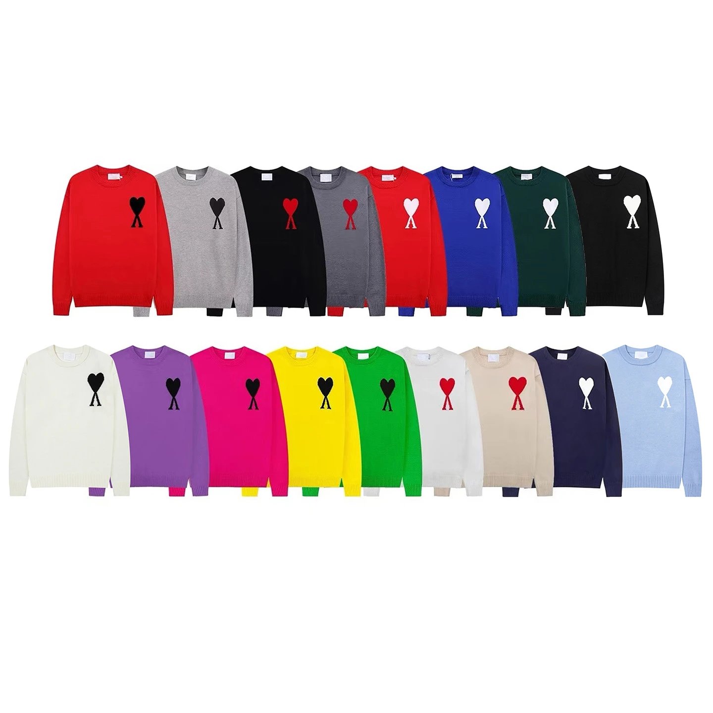 Comme des Garçons Play Heart Logo Navy Knit Sweater - 3