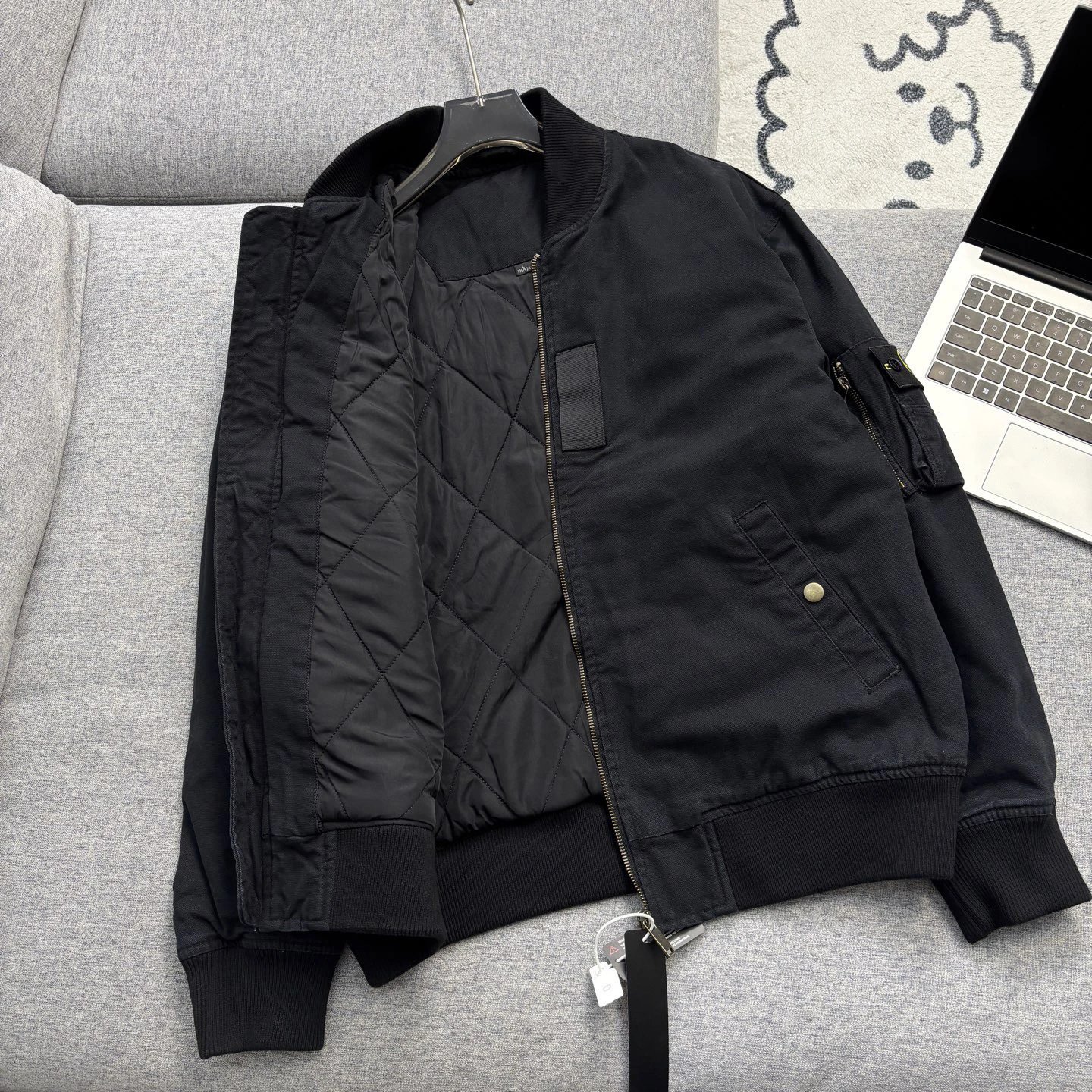Stone Island Bomber Jacket Dark Gray Outerwear - 9