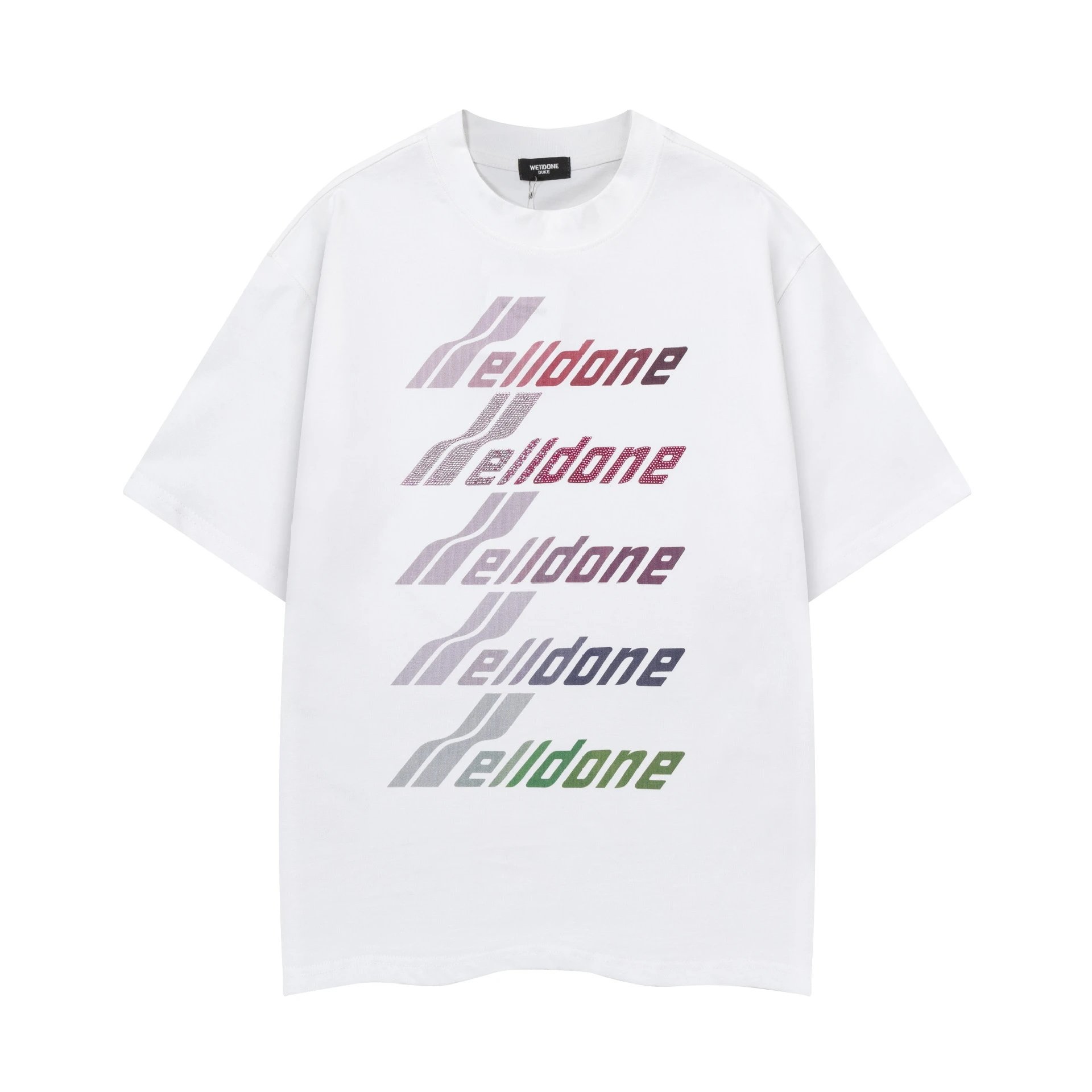 Design Wetdone Distorted Logo Black Oversized T-Shirt T-Shirts - 23
