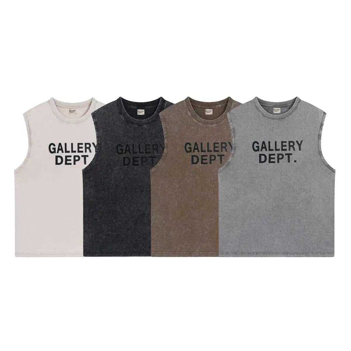 Gallery Dept Gallery Dept. Acid Wash Tank Top Brown Vest Top - 2