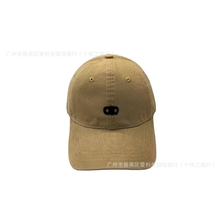 Unbranded Hats Washed cotton baseball cap with embroidered linked-circle motif image 5