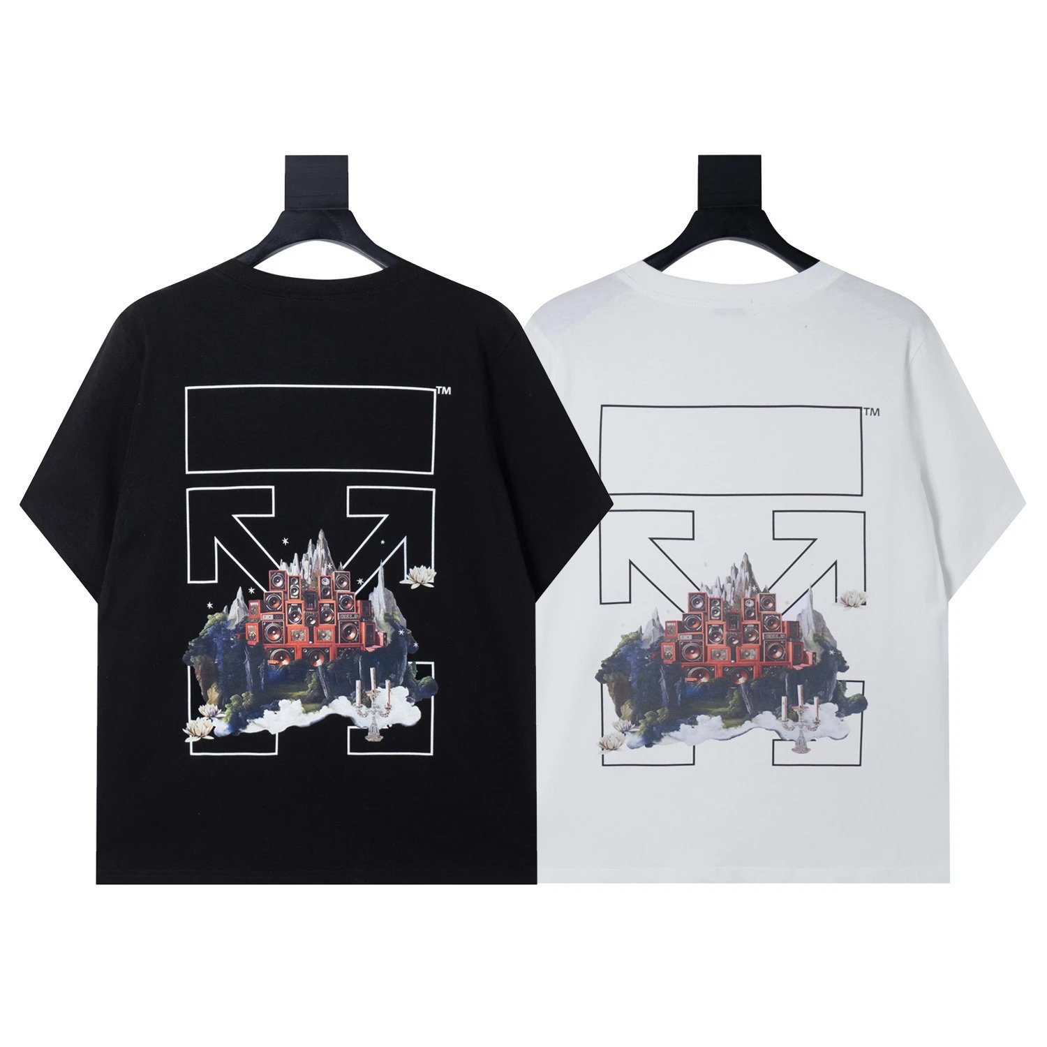 Off-White Cherry Blossom Arrow Print T-Shirt White - 5