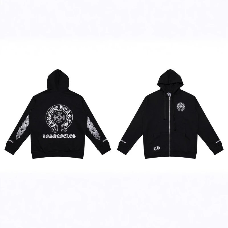 Chrome Hearts Hoodies & Sweatshirts Graphic Full-Zip Hooded Sweatshirt image 3