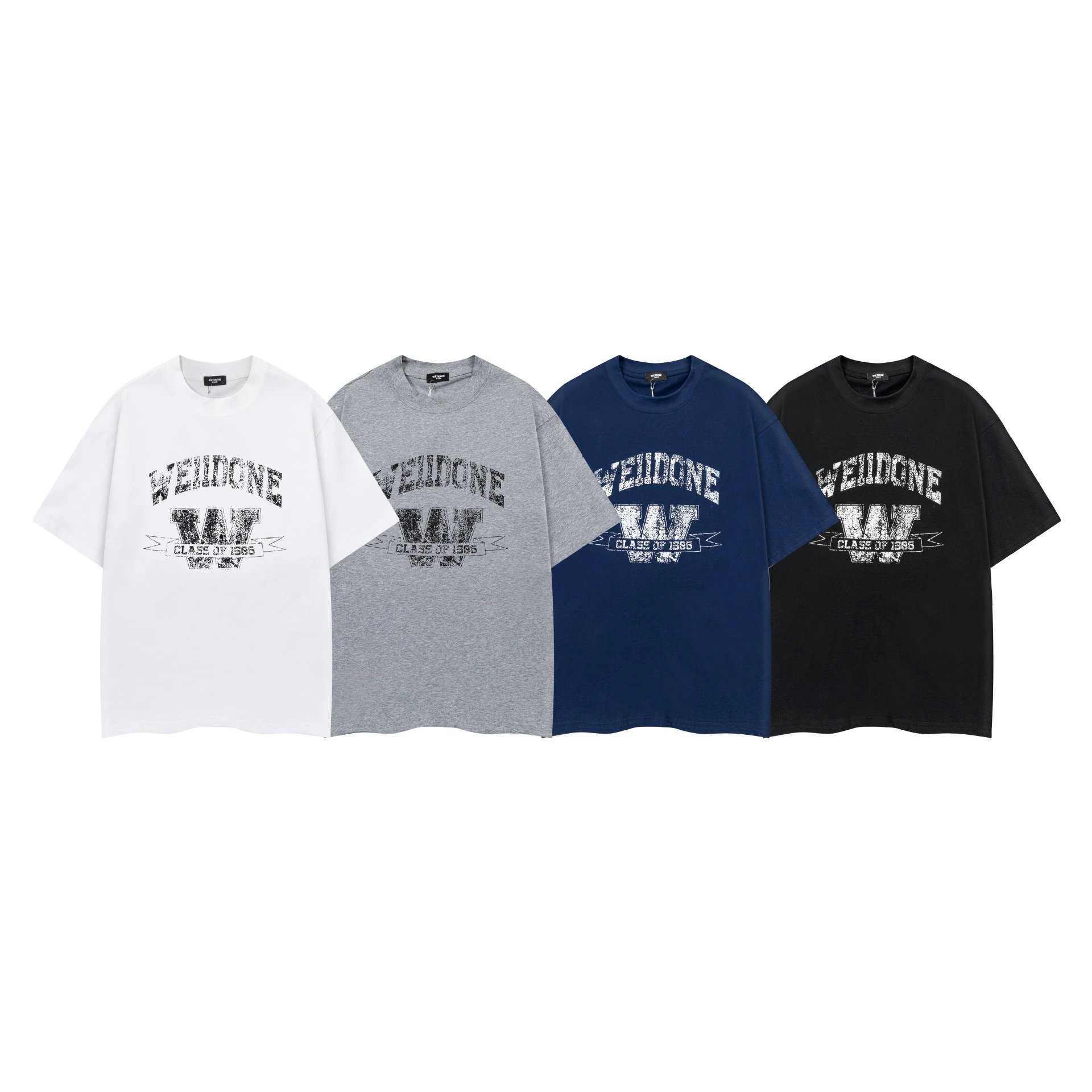 Design Wetdone Distorted Logo Black Oversized T-Shirt T-Shirts - 28