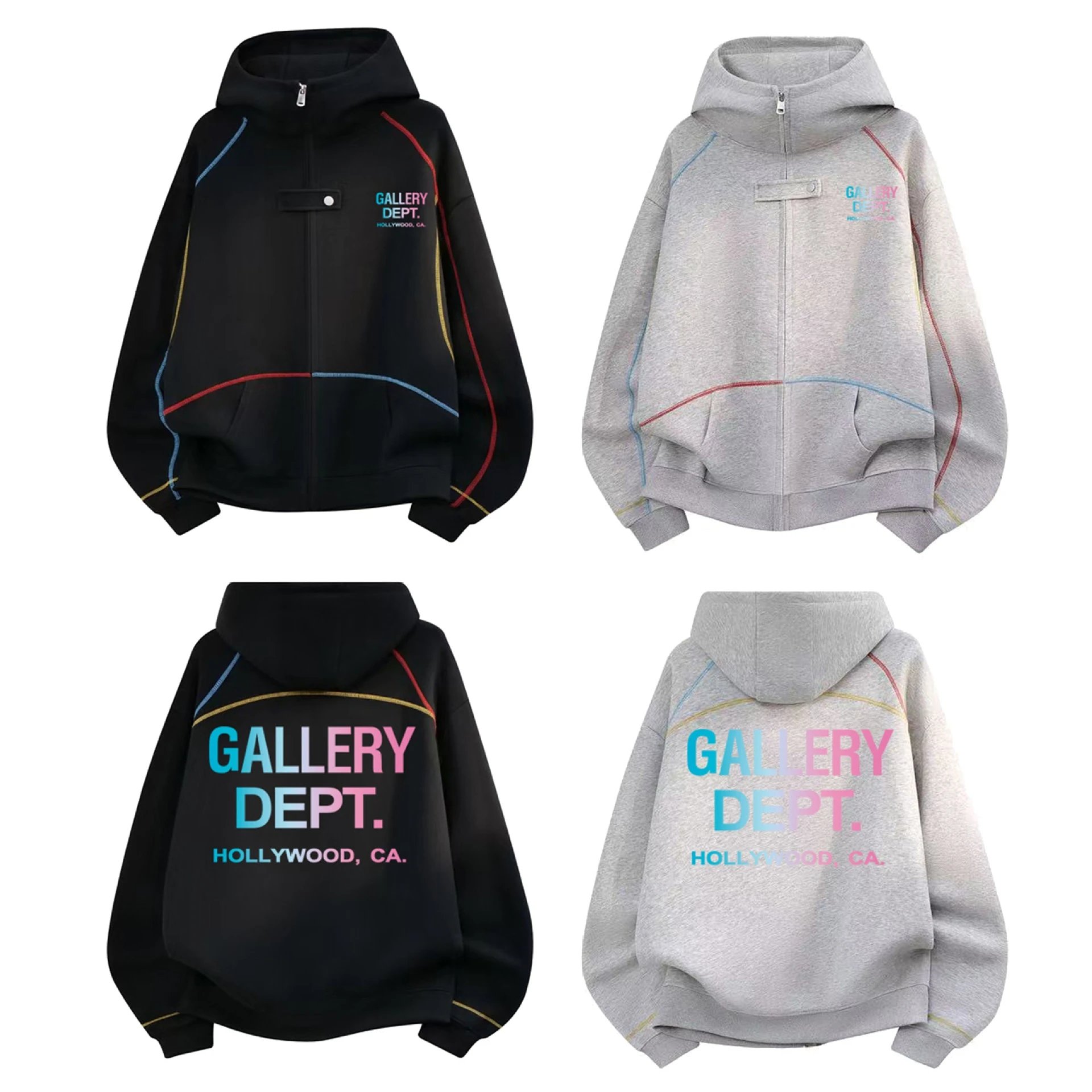Gallery Dept Gallery Dept. Hollywood, CA Hoodie Black Multicolor - 3