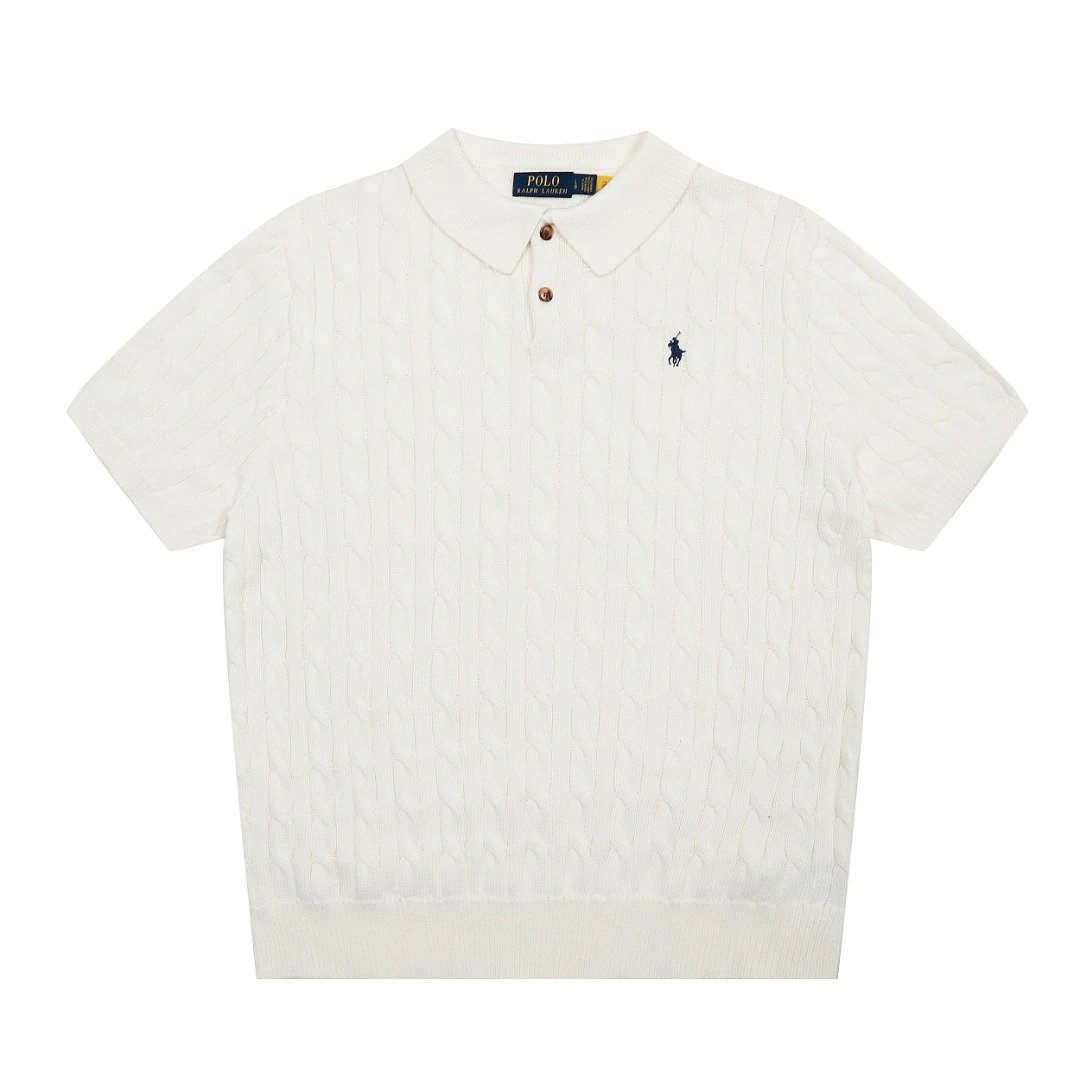Polo Ralph Lauren Cable Knit Polo Teal Sweater - 3