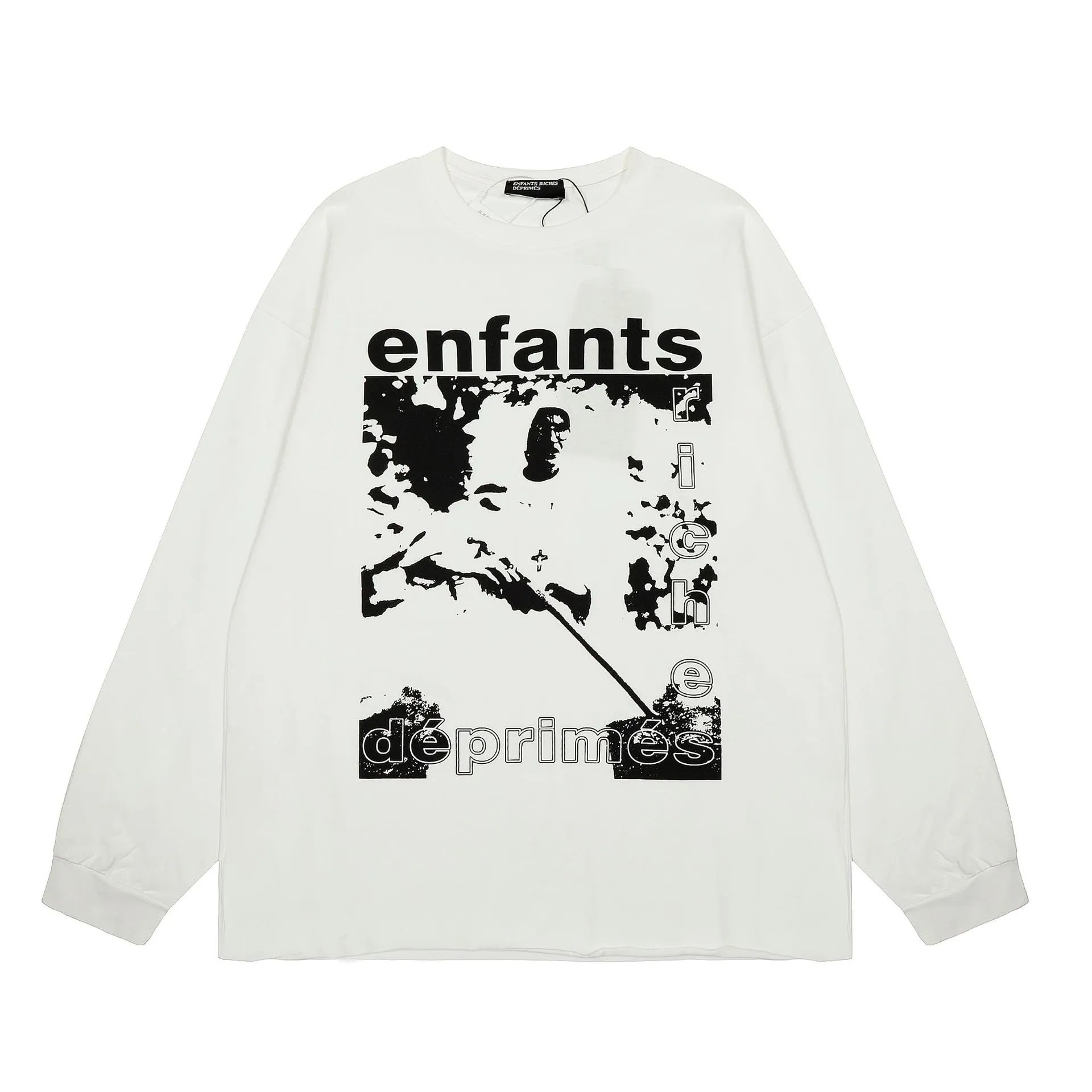 Design Long Sleeve Graphic Tee Black T-Shirts - 6