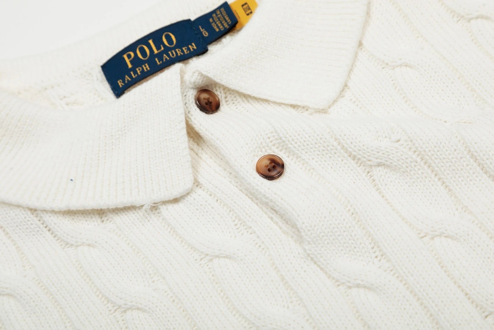 Polo Ralph Lauren Cable Knit Polo Teal Sweater - 6