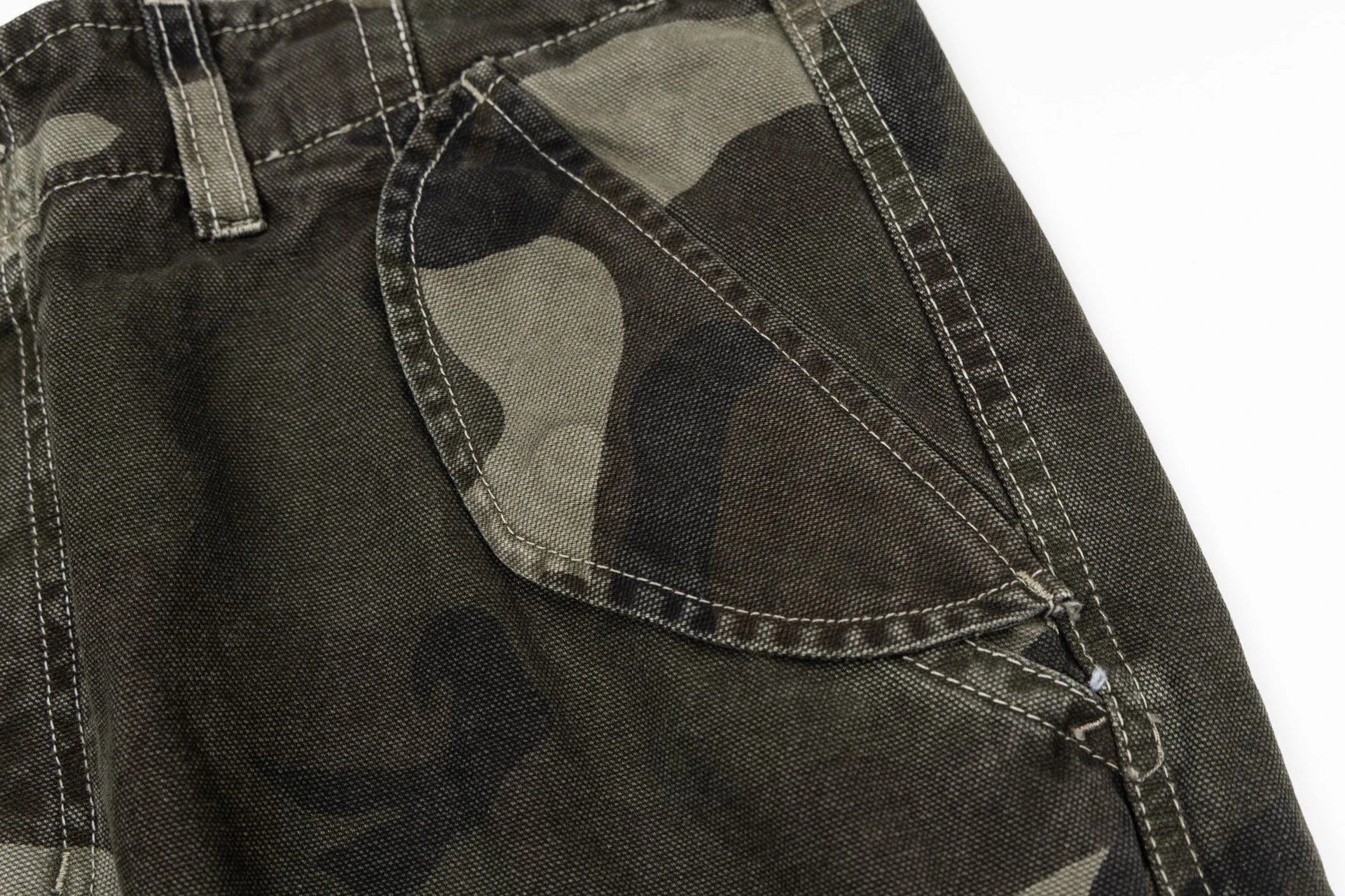 Carhartt Work In Progress Cargo Pants Camo Green Pants - 14