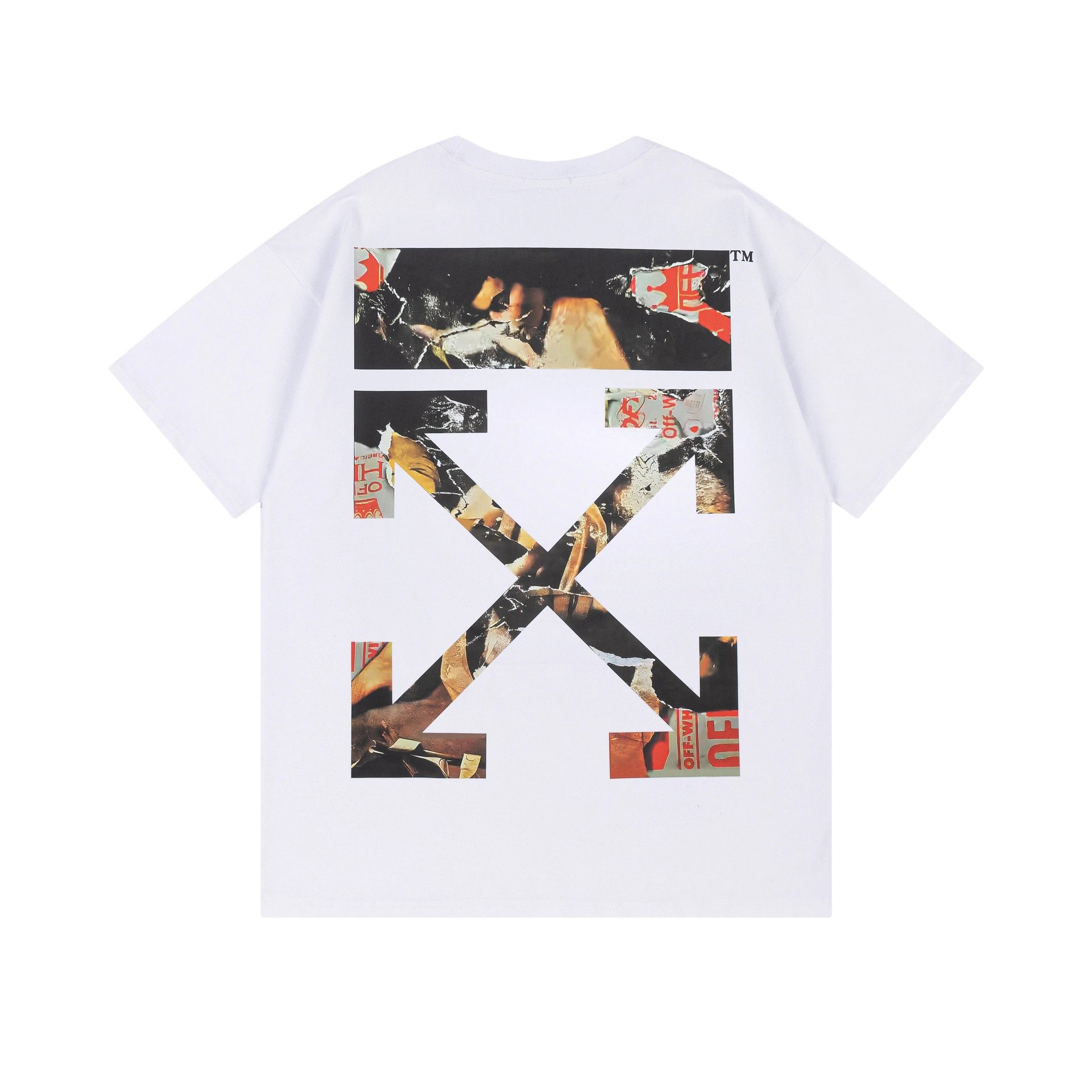 Off-White Arrow Crack Print White T-Shirt - 10