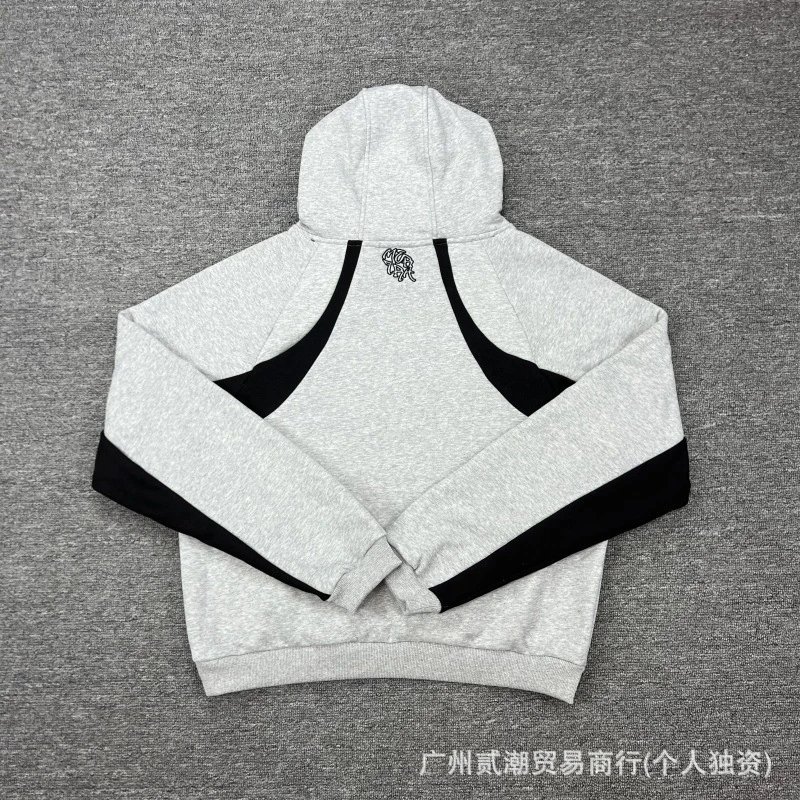 Design Color-Block Hoodie Gray / Black - 22