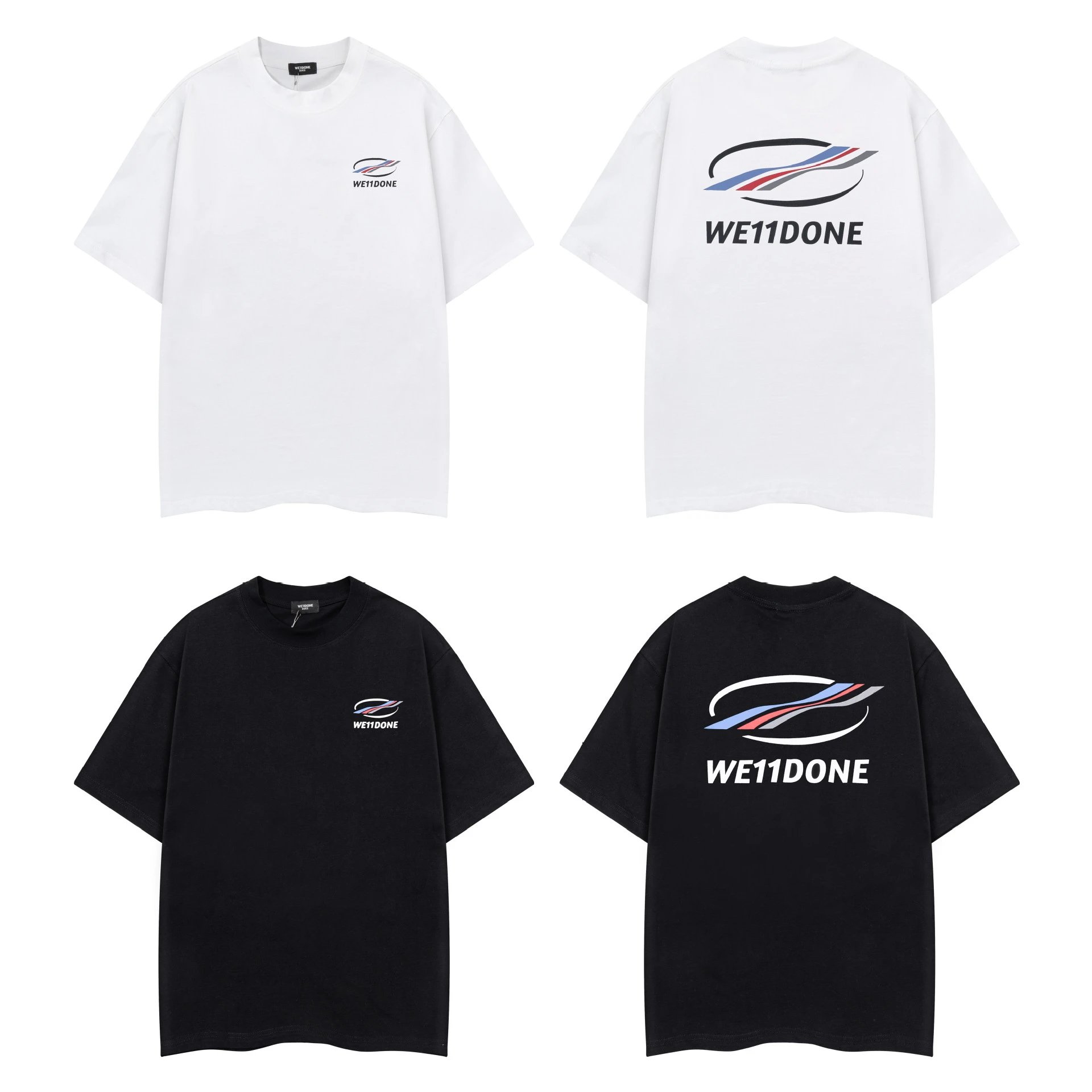 Design Wetdone Distorted Logo Black Oversized T-Shirt T-Shirts - 25