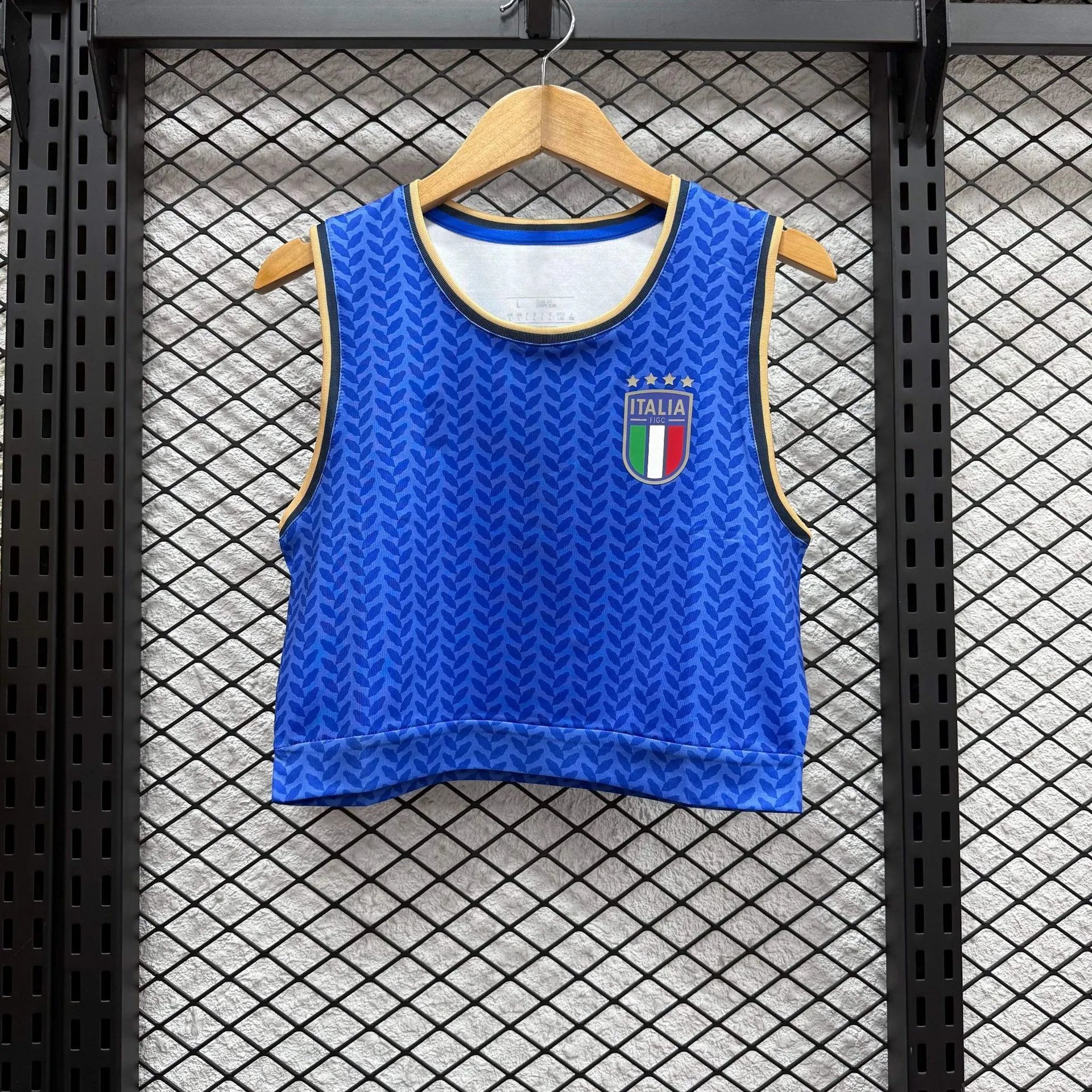 Kappa Cropped Tank Top with Black Diagonal Stripe and Red Cross Logo White Vest Top - 15