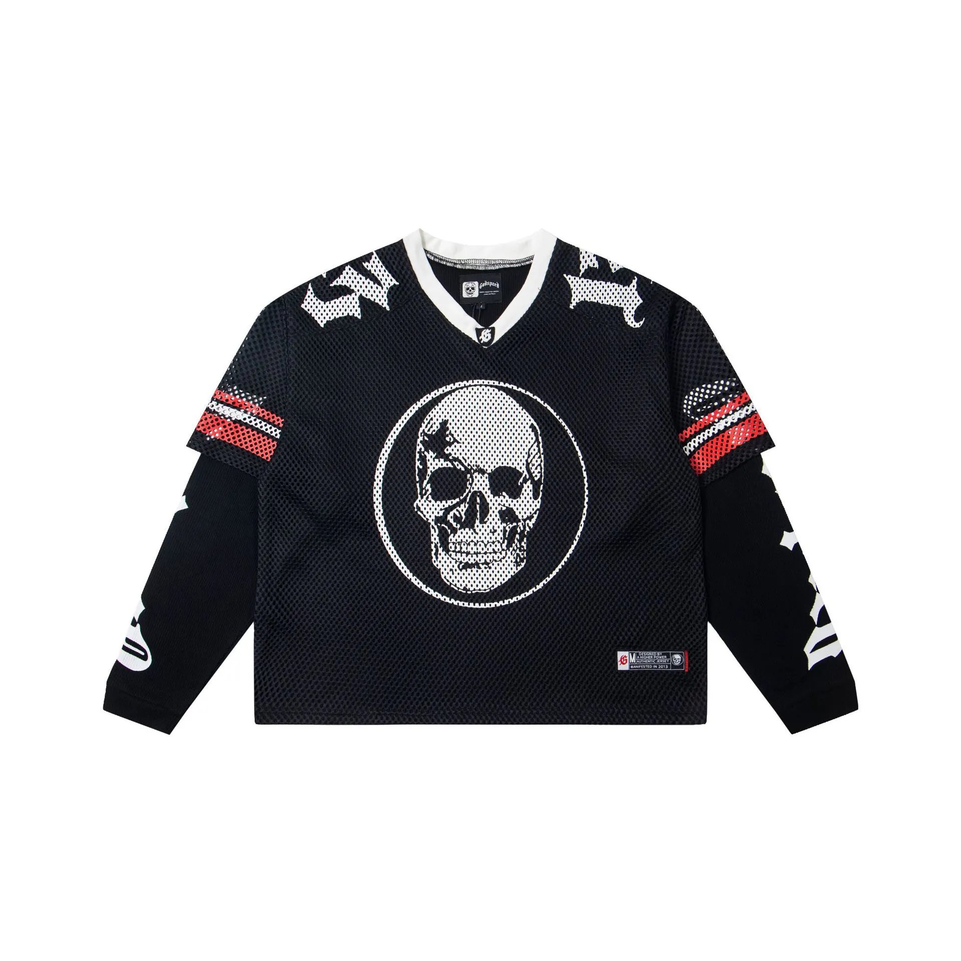 Godspeed Skull Mesh Jersey Black / White / Orange - 19