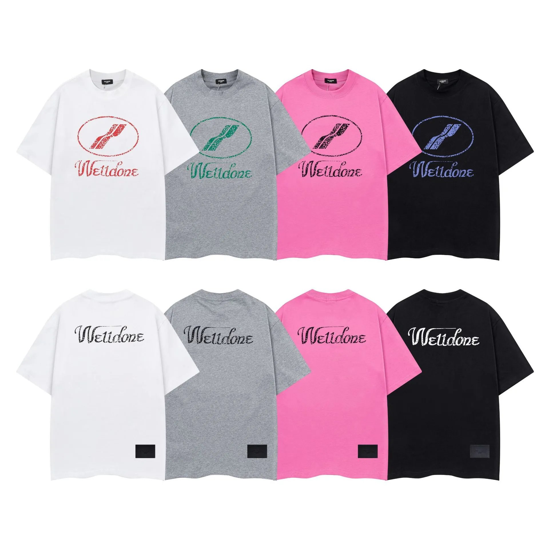 Design Wetdone Distorted Logo Black Oversized T-Shirt T-Shirts - 30
