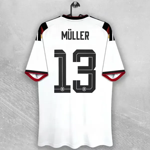 Design Germany National Team Müller #13 White Home Jersey - 1