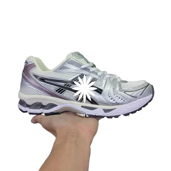Asics Gel-Nimbus 14 Silver Purple Running Shoes - 1