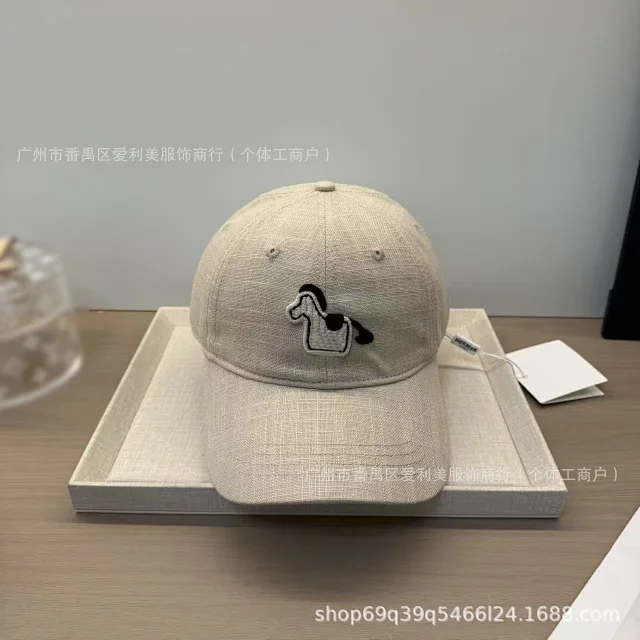 Hermès Hats Embroidered Horse Patch Baseball Cap product detail image 14