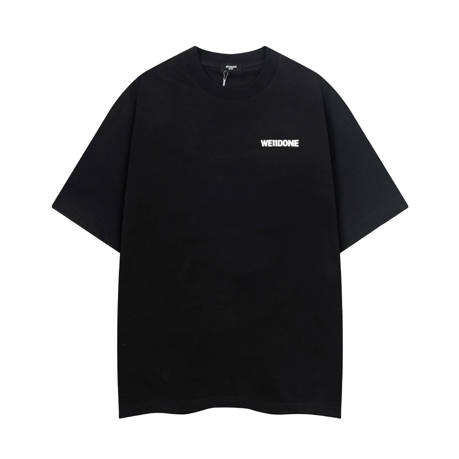 Design Wetdone Distorted Logo Black Oversized T-Shirt T-Shirts - 17
