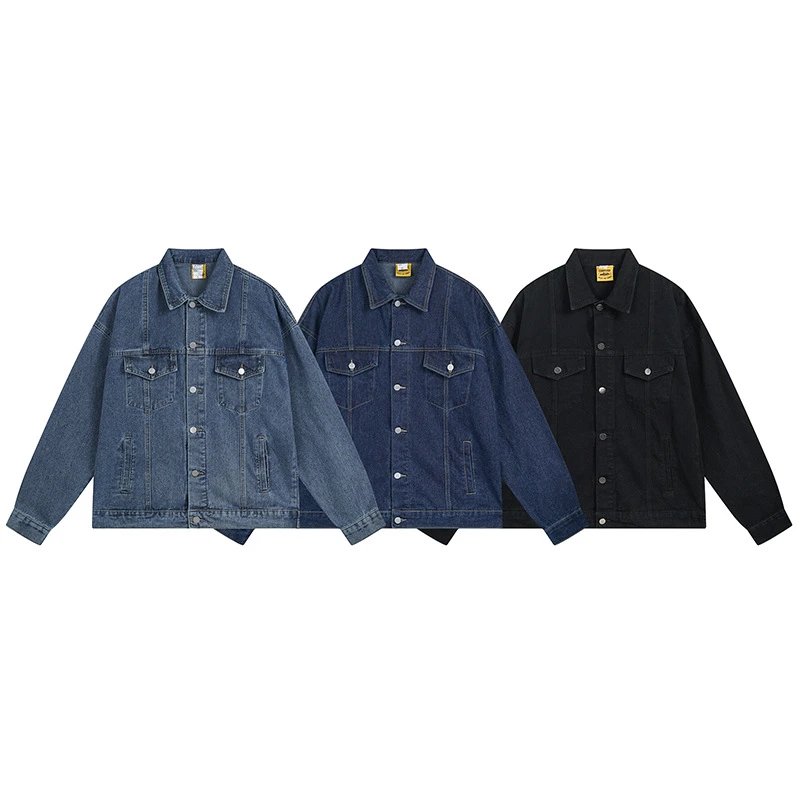 Design Denim Jacket Black with Outline C+Star Graphic Outerwear - 2