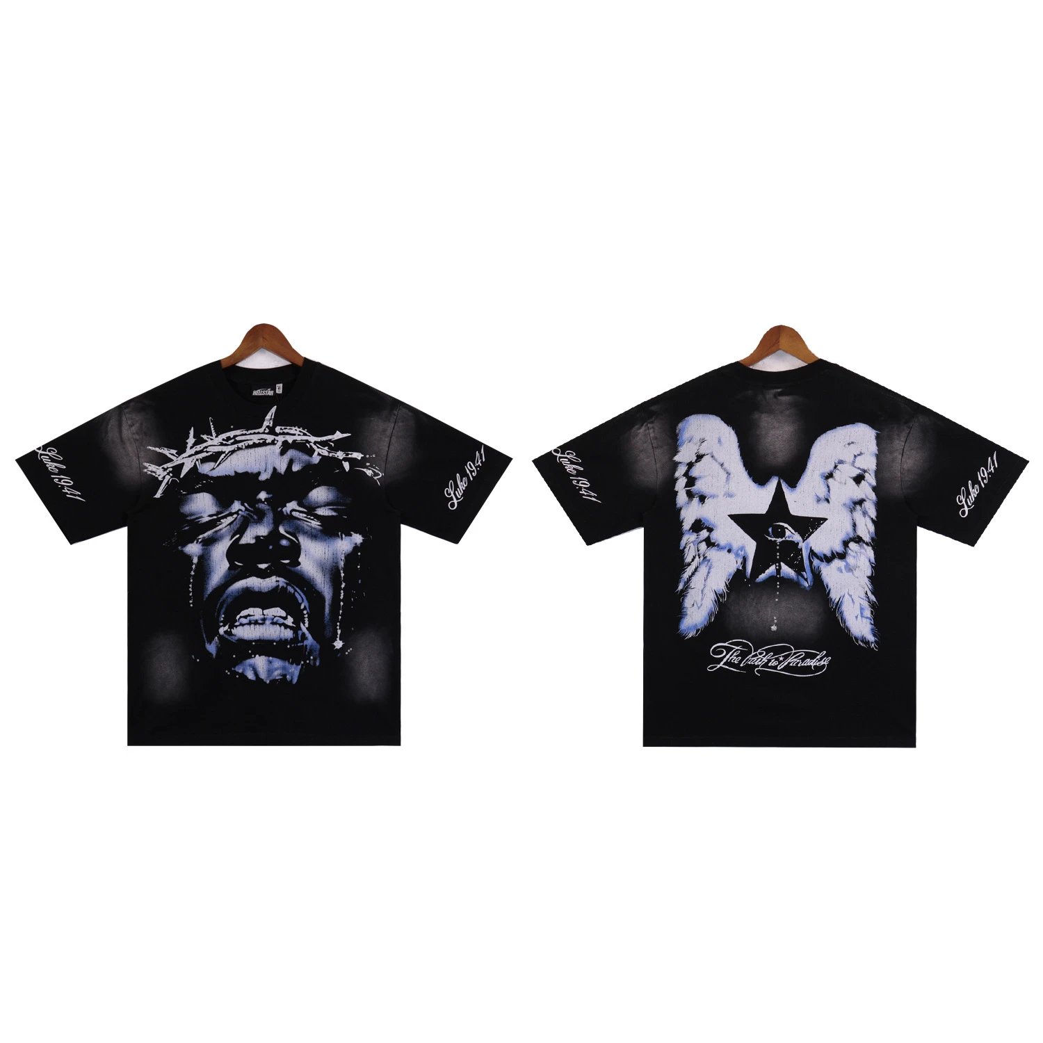 Hellstar Star Flame Graphic T-Shirt White - 7