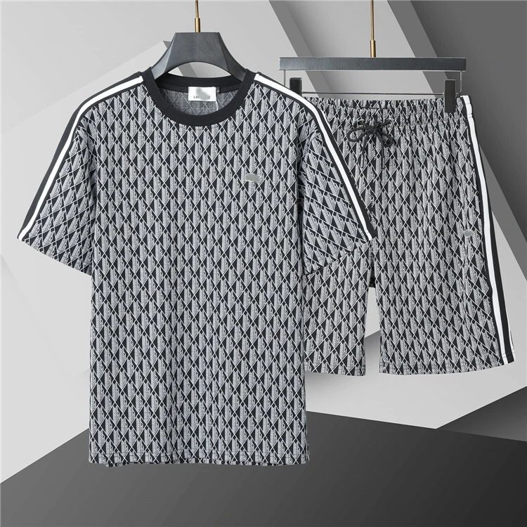 Lacoste Matching Sets Short-Sleeve Top and Drawstring Shorts Set — 95248 black