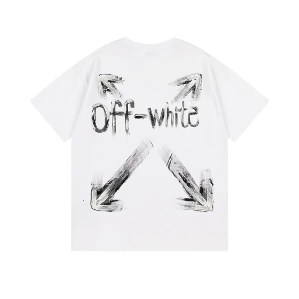 Off-White Painted Arrows Graphic T-Shirt White - 1