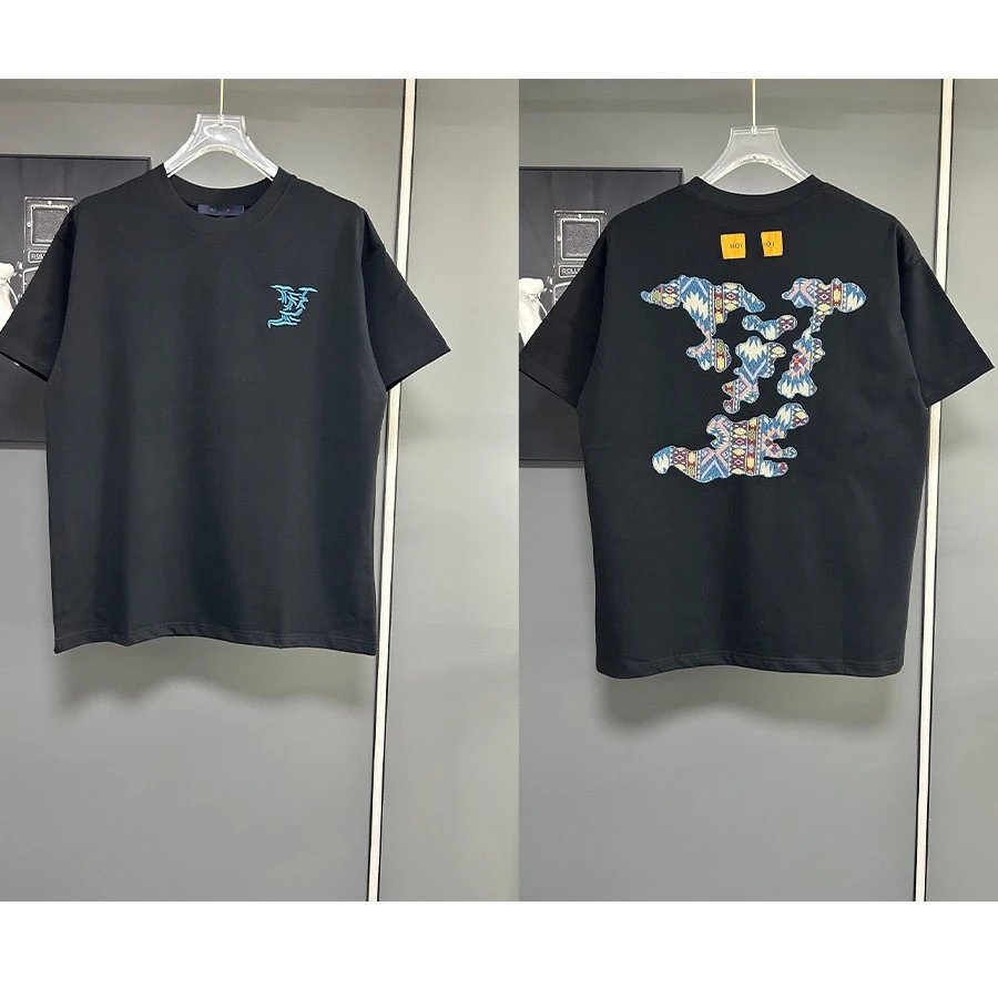Design LV-Inspired Graphic Print T-Shirt White - 9