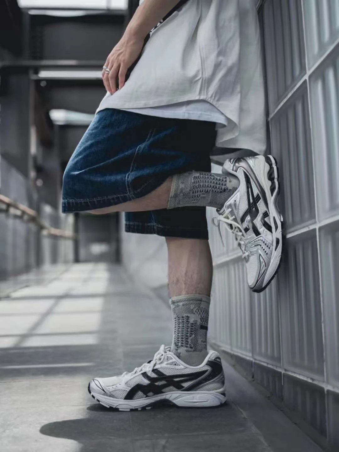 Asics Gel-Kayano 14 White Blue Running Shoes - 8
