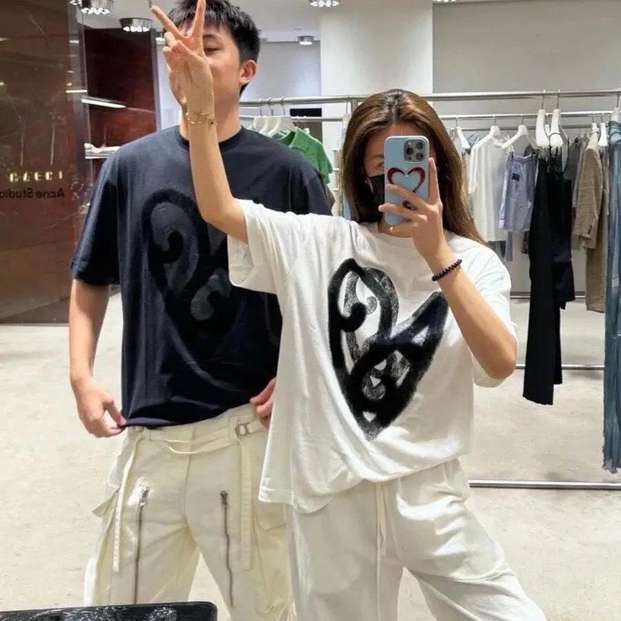 Acne Studios Heart Print T-Shirt White - 15