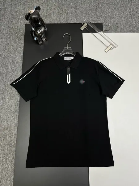 Balenciaga Logo Stripe Black Polo Polo Shirt - 1