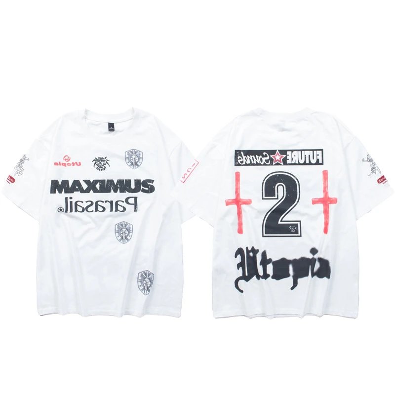 Design Slogan Mesh Jersey Black / White - 41