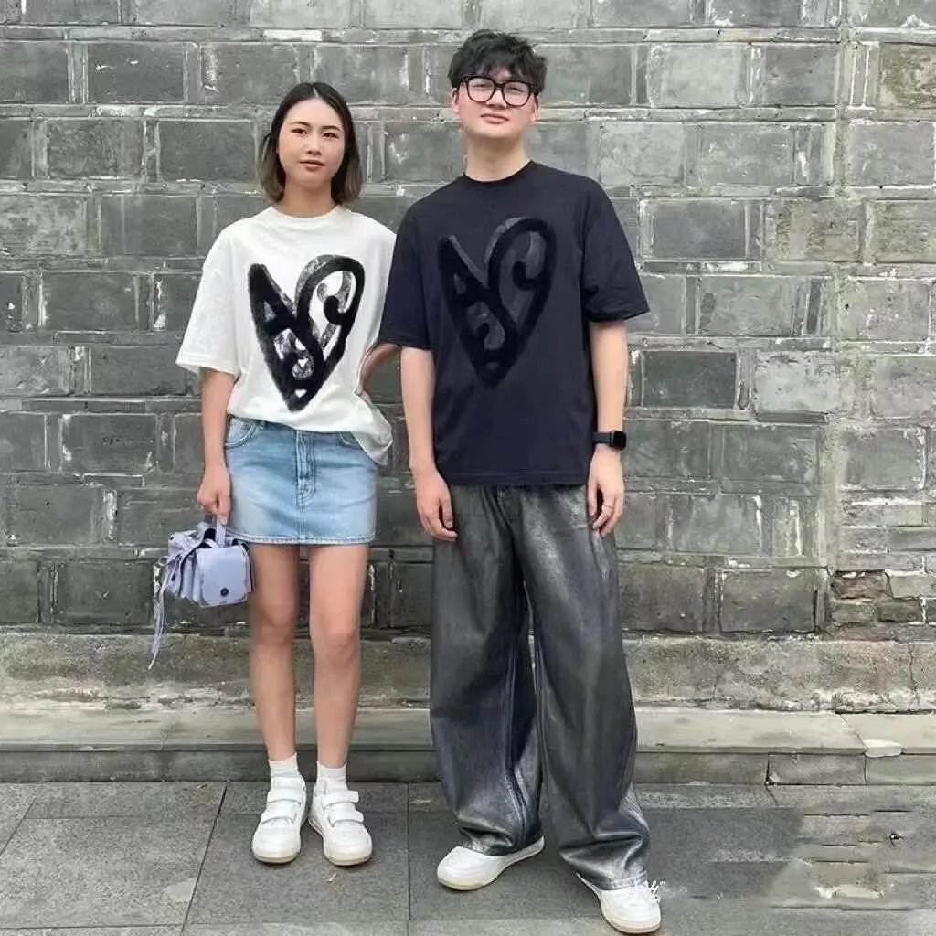 Acne Studios Heart Print T-Shirt White - 35