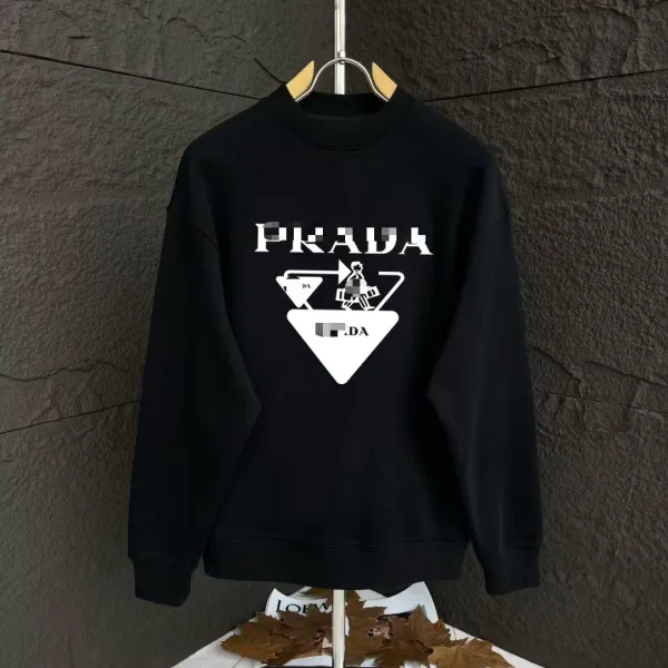 Prada Re-Nylon Triangle Logo Black Hoodie - 1