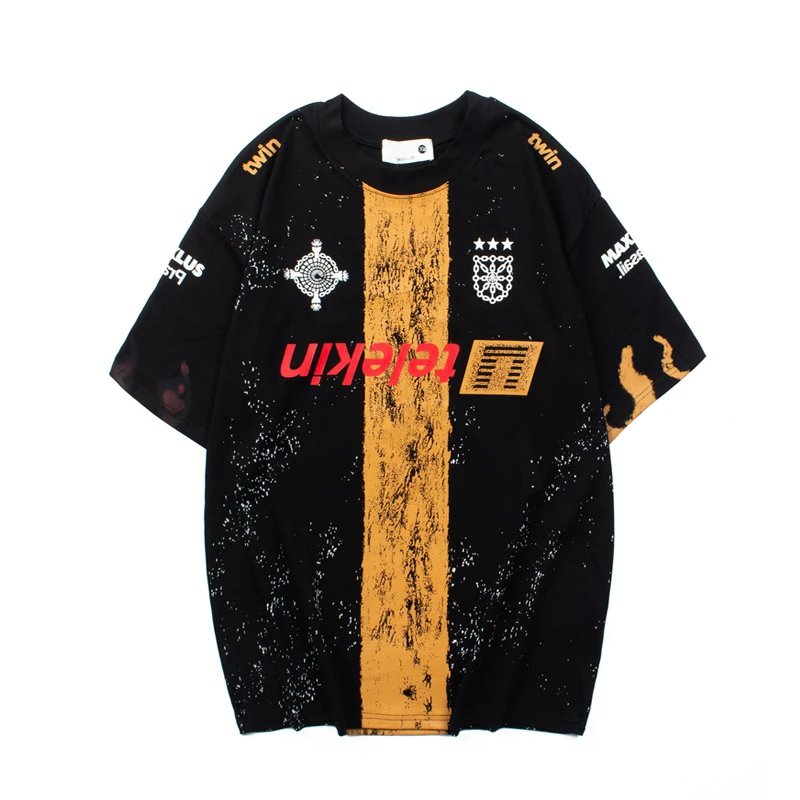 Design Slogan Mesh Jersey Black / White - 49