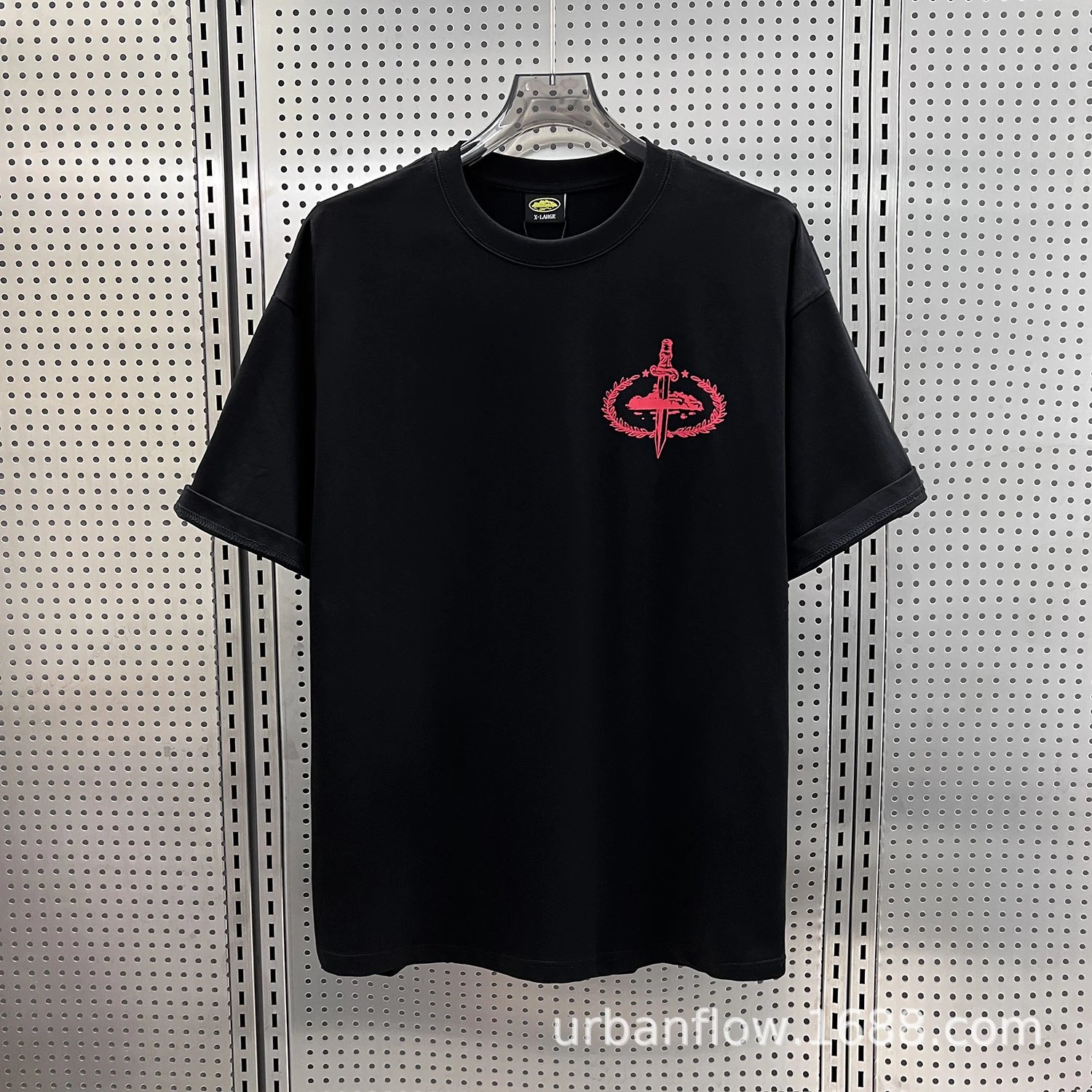 Design UFO Graphic Print Black T-Shirt - 8