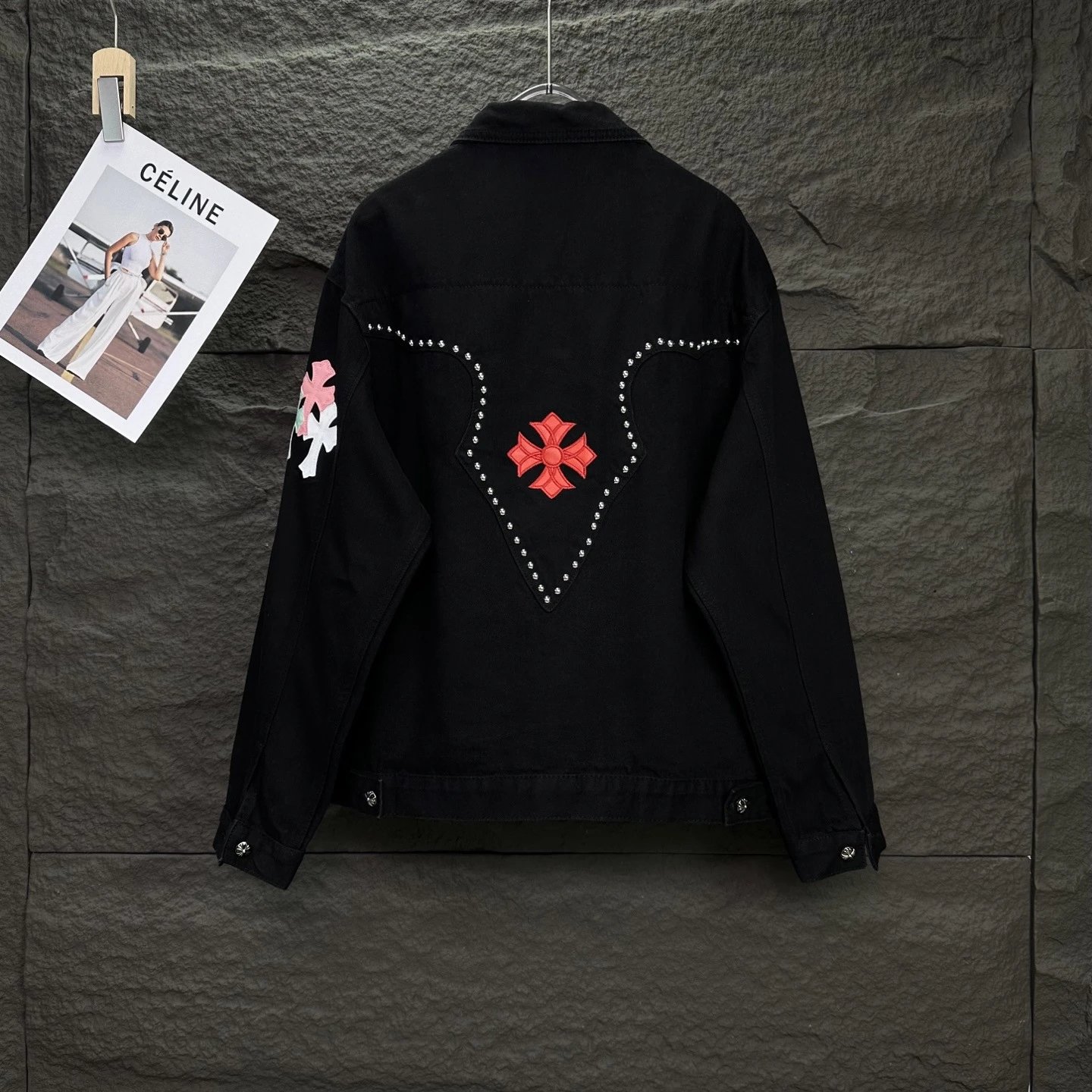 Chrome Hearts Cross Patch Denim Jacket Black - 10