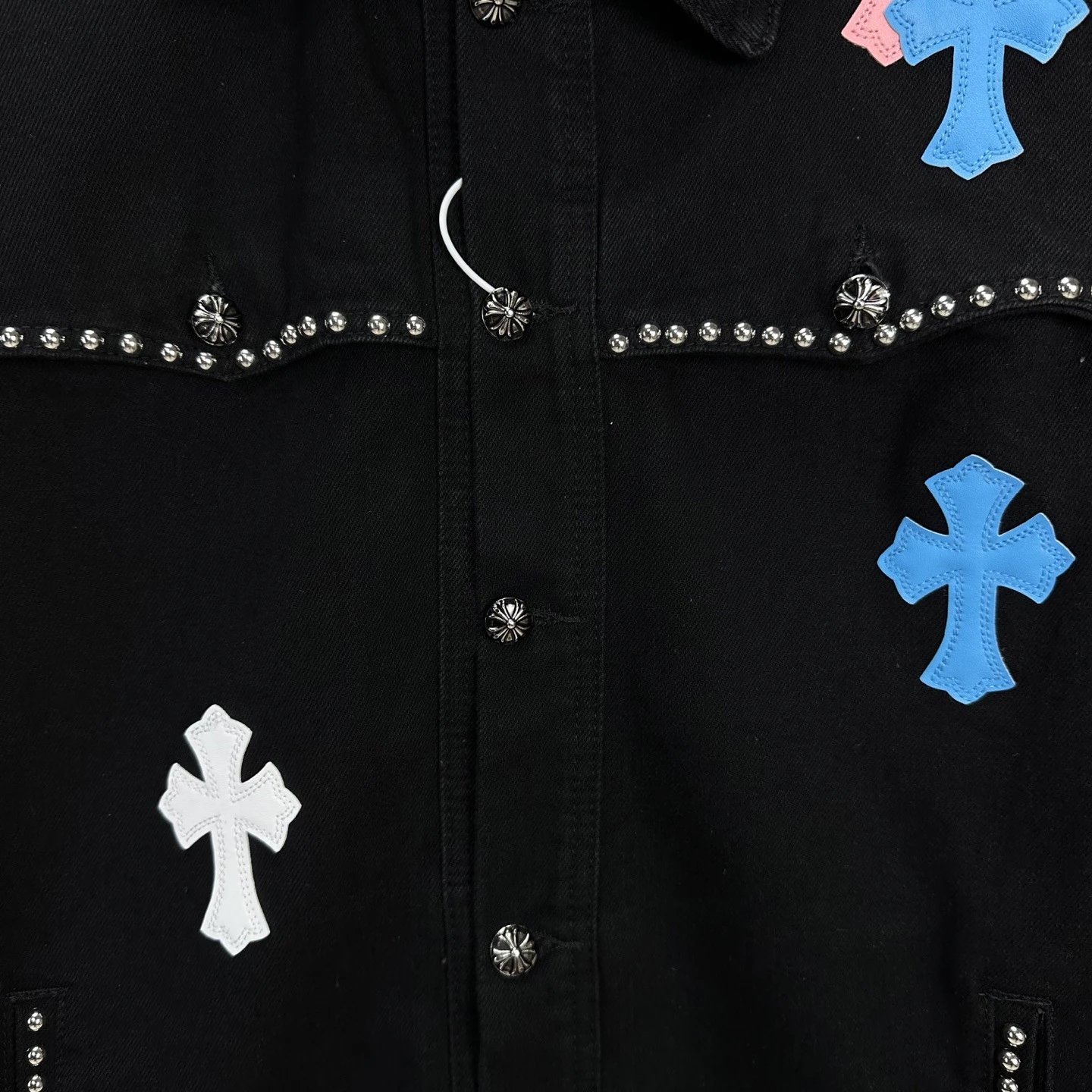 Chrome Hearts Cross Patch Denim Jacket Black - 12