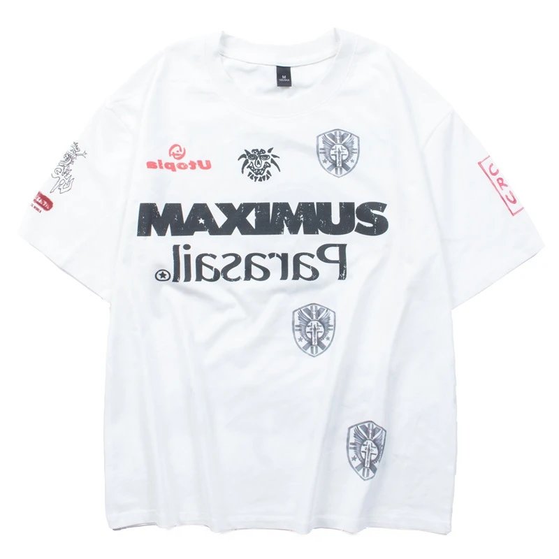 Design Slogan Mesh Jersey Black / White - 42
