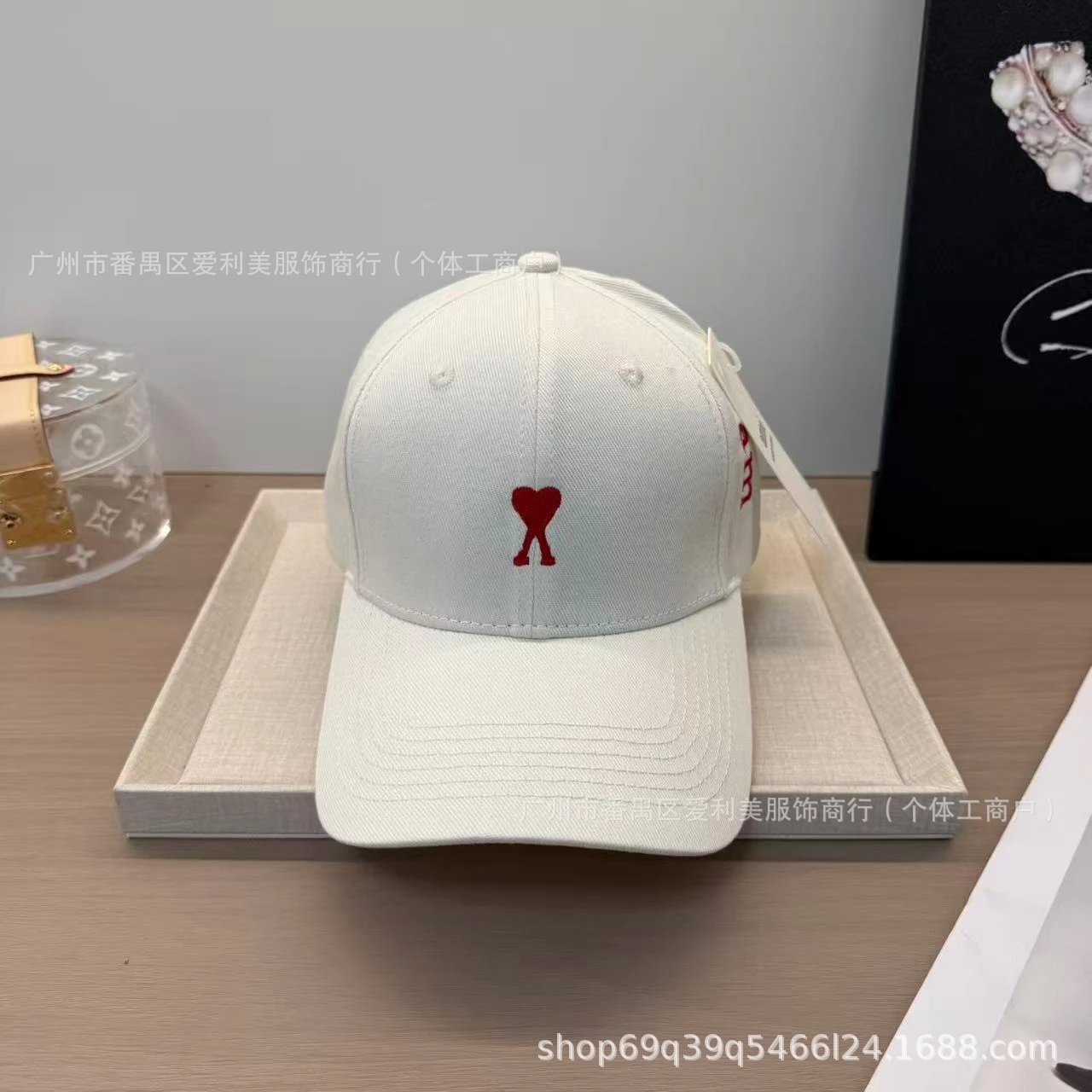 Alexander McQueen AM Logo Beige Baseball Cap - 13